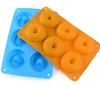 Silicone Donut Pan 6-holte Donuts Mold Non-Stick Cake Biscuit Bagels Mallen Lade Pastry Bakken Tools SN3126