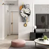 Meisd Design moderne Pendule Horloge murale Art décoratif Quartz montre silencieuse maison salon créatif grande horloge 210325