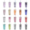 20 kleuren! 24OZ Plastic Glitter Tumbler met deksel en stro Dubbele Muur Geïsoleerde Tuimelaar Spipy Cup Travel Cups Water Cup Herbruikbare RRD13443