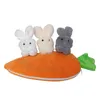 Söt morotpåse Rabbit Doll Set påsktecknad rolig dockor Dekor gåva hemfest dekoration för barnleksaker