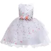 Lace Tulle Girls Pageant Dress Flower Girl for Wedding Floral Party Princess First Communion Gowns 3 4 6 8 10 12 Y 210508