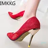 Dress Shoes Bling Super High Heels Dance Club Women Sexy Glitter Pump Paillette Stiletto Luxury Party Shoe Wedding Pumps 0756