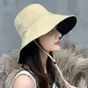 حافة واسعة القبعات المرأة الصيف صياد كاب بلون مزدوج الوجهين واقية من الشمس مع حبل الرياح مكافحة الأشعة فوق البنفسجية big bughet hat c188
