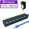 HUB USB HUB USB 3.0 Séparateur USB 3 0 HUB multiport avec adaptateur secteur Multiple 3 hab avec interrupteur pour ordinateur PC