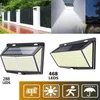 Lampes solaires capteur de mouvement extérieur 468 288 LED 3 modes d'éclairage appliques murales sans fil IP65 étanche brillant LED lumière de sécurité cour patio clôture garage porte d'entrée