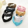 Fashion Women Headband Center Knot Wide Side Hairband Solid Color Headwear Adult Hair Accessories