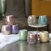 Kristalglas moza￯ek kaarsenhouder bruiloft restaurant creatief kandelaar huisdecoratie kandelabrum handwerk ornamenten gemengde kleuren