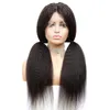 Brazilian Virgin Hair 13X4 Lace Front Wig Kinky Straight Human Hair With Baby Hairs Pre Plucked Yaki 12-30inch