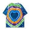 2021 Summer New Oversize Style T-shirt Men 100% Cotton Love Design Tie-Dye Print Vintage Tops Plus Size Tshirt Brand Clothing G1217