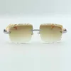 endless diamonds buffs sunglasses 3524020 with natural white buffalo horns temples and 58mm cut lens226H