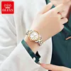 Olevs Gold Simple Fashion Casual Brand Wristwatch Luxury Lady Square Watches Relogio Feminino For Women Gifts 5563 220124300p