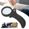 Microscope 3-In-1 2.5X 25X 55X LED Magnifier Handheld Magnifying Glass Battery Powered Lens Reading Jewelry Loupe Tools