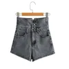 Women Pant Bandage Denim High Waist Shorts Woman Plus Size Sexy Black Short Jeans Feminina Summer Clothing 210513