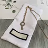 Аффинга Ключевой Письмо подвесной ожерелья с коробкой изящный элегантный фестиваль дни рождения