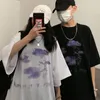 T-shirt da uomo Grunge Cartoon Uomo Donna T-shirt Stile coreano T-shirt estiva T-shirt Alt Abbigliamento grafico Harajuku Abiti punk Nero Bianco