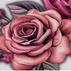 Beleza 1 peça compõem falso tatuagens temporárias adesivos rosa flores braço ombro tatuagem mulheres impermeabildade grande tatuagem no corpo