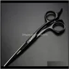 6 "Black Hair Cutting Scissors Kapper Kits Clipper Japanse Kappers Schaar Haarschaar voor Qltfo HQBWD