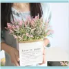 装飾的なお祝いパーティー用品育成採取の花の花輪の花輪のプラスチックラベンダーのクロスボーダー人工メーカーホームデコレーションw