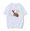 2022 여성 망 디자이너 티셔츠 Tshirts 패션 동물 편지 인쇄 짧은 소매 레이디 티셔스 Luxurys Womens 캐주얼 의류 M-5XL # 27