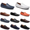 Fashions Deri Doudou Erkekler Rahat Sürüş Ayakkabıları Nefes Yumuşakları Taban Açık Tan Siyahları Navys Beyazlar Mavi Gümüş Sarı Gri Ayakkabı Tüm Maç Tembel Sınır Ödülü