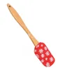 Outils de gâteau de Noël manche en bois cuisine fondante crème spatule en silicone beurre grattere de cuisine outil 8983851