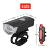 USB ricaricabile Bike Lights MTB Biciclette anteriore posteriore posteriore posteriori posteriori in bicicletta SICUREZZA SICUREZZA AVVERTENZA Lampada da bicicletta impermeabile FlashLIGH