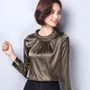 BIBOYAMALL Women Blouses Spring Casual Silk Blouse Loose Long Sleeve OL Work Wear Blusas Feminina Tops Shirts Plus Size XXXL Top 210326