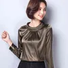 BIBOYAMALL Femmes Blouses Printemps Casual Blouse En Soie Lâche À Manches Longues OL Travail Porter Blusas Feminina Tops Chemises Plus La Taille XXXL Top 210326