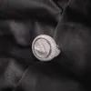 Anillo de nombre personalizado giratorio DIY letra para hombre oro plata piedras anillos de diamantes moda Hip Hop Jewelry279D
