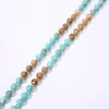 Naszyjniki wisiorek Shinus Boho 8mmturquoise Picasso 108 Mala Naszyjnik Koralik 2021 Długie Tassel Yoga Jewelry Handmade Strand Kobiety i mężczyźni