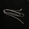 Продажа 100 шт. 925 Серебро гладкие змеиные цепные ожерелье Ожерелье лобстер CLASPS цепь ювелирных изделий размером 1 мм 16 дюймов --- 22 дюймов 31 U2