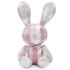 Wypchane zwierzęta kreskówki pluszowe zabawki 2022 Cute New Doll Plaid Rabbit Toy Hurtownie Wedding Doll Girlfriend Prezent urodzinowy