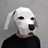 Mascot bambola costume 3d carta 3d golden retriever dog testa maschera headgear animale halloween oggetti di scena donna uomo uomo gioco gioco di ruolo vestito maschere artigianali