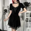 TRAF Summer Sexy Jurk Dames Y2K Gothic Kleding Vintage Harajuku Girls Party Jurken Punk Vestidos Toppies HY21077 210712