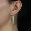 Geometrische blaue Türkisse Steinkreis-Reio-Ohrring einfache klassische Mode Frauen Schmuck 220108