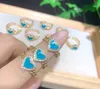 10Pcs Beautiful enamel heart ring gold cz crystal micro pavering fashion design ing jewelry whole 2021