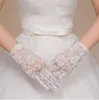 Bridal Gloves Wrist Black Red White Ivory Short Lace Bridal Gloves Wedding Accessories Party Gloves