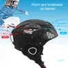 Skihelme Snowboard ABS Erwachsene Kinder Herbst Winter Integral geformter winddichter Fahrradhelm Atmungsaktive Sicherheit Schneesport Outdoor