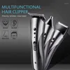 All In1 Tagliacapelli da uomo ricaricabile e regolabile Rasoio elettrico wireless impermeabile Barba Naso Orecchio Mute Trimmer Forbici1