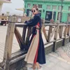 Femmes Couleur Robe assortie 2020 Automne Manches longues Chemise élégante Printemps Longue Robe trapèze Casual Street Style Robes Mujer 123 x0521