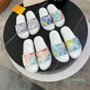 Женщины набережной многоцветные тапочки резиновые навязки горловины роспись цветов дизайнерская платформа Sandal красочные летние ботинки ботинки