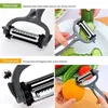 Multifunctionele Rotary Peeler 360 Graden Rota's Keuken Tool Plantaardige Fruit Aardappel Carrot Peelers Grater Cutter Slicer Meloen Gadget Wll626