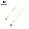 Ani 18k solid gul / rosa guld (au750) Kvinnor Engagement Drop Earrings Anpassa mode dangle design trendig födelsedagspresent 210317