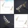 Other Jewelry Jewelryother Bridal Olive Branch Sides Hair Combs Rhinestone Leaves Headpiece Aessories For Wemen Girls Drop Delivery 2021 Nh2