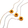 Anhänger Halsketten Schmuck Kreative Mode Persönlichkeit Sonnenblumen Halskette Künstliche Perle