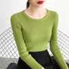 Women's Sweaters Women's 2022 Korean Fashion O-Neck Sweater Spring Autumn Basic Tops Slim All-Match Knitwear Jersey Mujer Chic Pullover