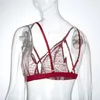 Women Sexy Seamless Floral Cross Bandage Crop Tank Top Sheer Lace Bra Bralette Bustier XXL 3XL