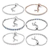 Braccialetto di moda regolabile Gemma Bracciali Gioielli per le donne Regali Bracciale in argento sterling Designer fai da te Pulseras Plata 925 Para Mujer