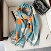 2021 New Dot Impresso Cabeça de Cabelo Cashmere Lenço Mulheres Luxo Longo Skinny Handle Bag Scarfs Foulard Headband Acessórios