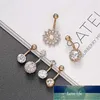 Edelstahl Bauchnabelpiercing Set Gauge Barbell Bananabells Nabelpiercing Schmuck Barbells für Frauen Mädchen Schmuck